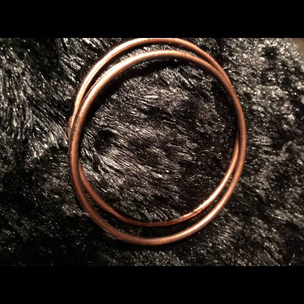 Rose colored bangle bracelet